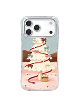 Blush Bow Snow Tree coquette winter iPhone 17 Pro case pattern 3
