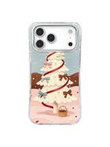 Blush Bow Snow Tree coquette winter iPhone 17 Pro case pattern 4