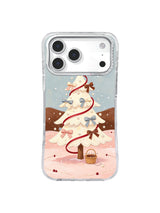 Blush Bow Snow Tree coquette winter iPhone 17 Pro case pattern 5
