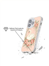 Romantic floral swan iPhone 15 Pro Max case view 2