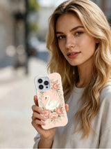 Romantic floral swan iPhone 15 Pro Max case view 6