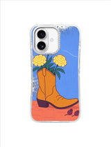 Coral Sill Seedpods artwork on an iPhone 17 case by Mila Vardon