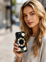 Botanical Stardust iPhone 15 Pro case lifestyle view
