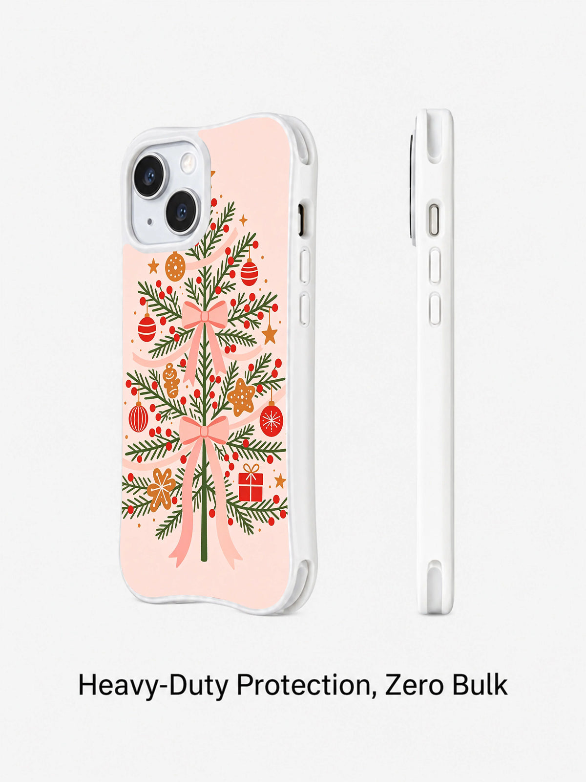 Bow and Berry Holiday ribbon Christmas phone case side view