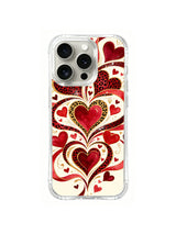 Golden Heart Flourish artwork for iPhone 16 Pro case