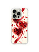 Watercolor Heart Ribbons artwork for iPhone 16 Pro case