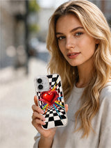 Brave Heart Signal iPhone 16 Plus case lifestyle view