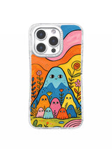 The Brave Little Mountain art iPhone 15 Pro Max case front view