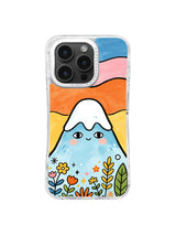 Snowy Bloom Mountain pattern iPhone 15 Pro Max case