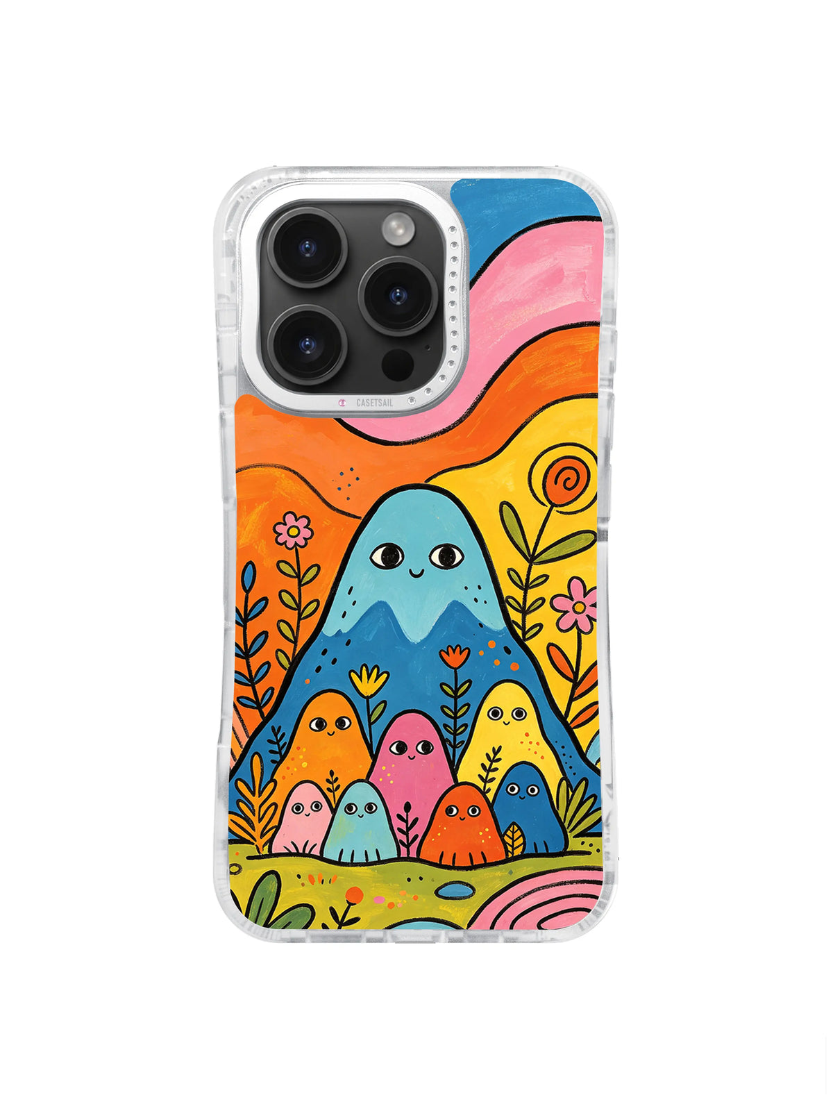 Little Mountain Friends pattern iPhone 15 Pro Max case