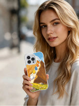 Person holding Brave Mountain Bears iPhone 14 Pro Max case