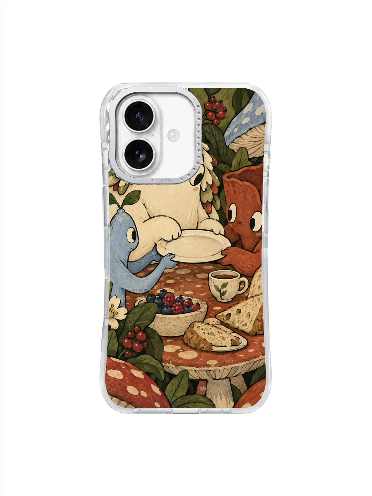 Breakfast Under the Mushroom Table artwork pattern 1 on iPhone 17 case