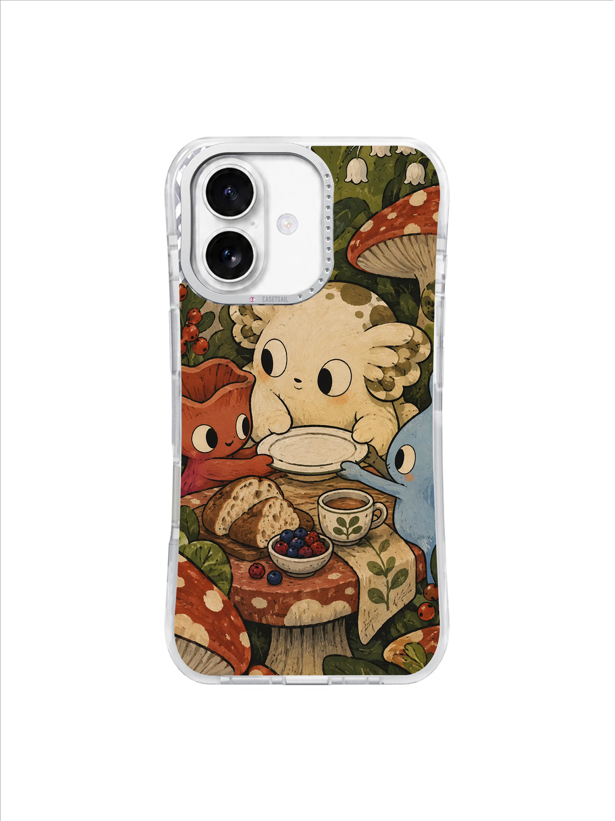 Breakfast Under the Mushroom Table artwork pattern 2 on iPhone 17 case