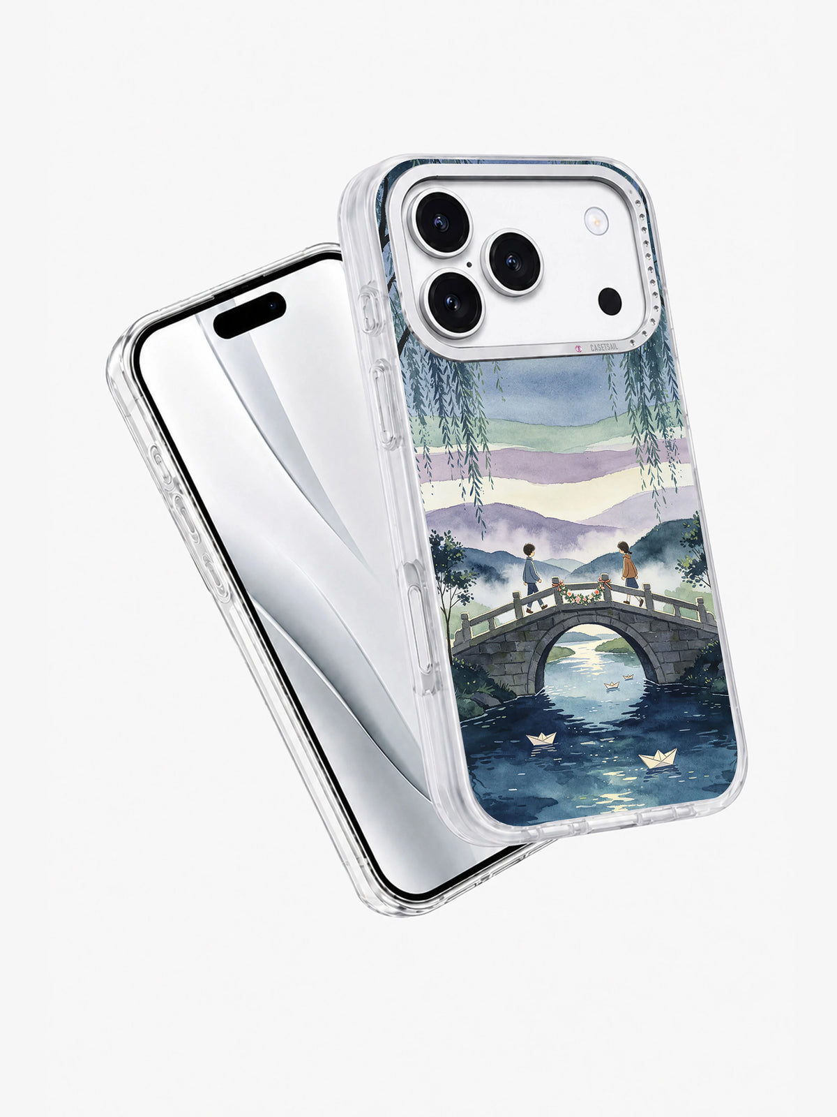 The Bridge Where Wishes Met iPhone case angled product view