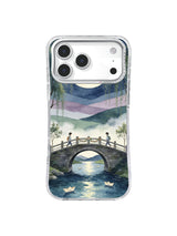 The Bridge Where Wishes Met floral garland bridge iPhone case artwork