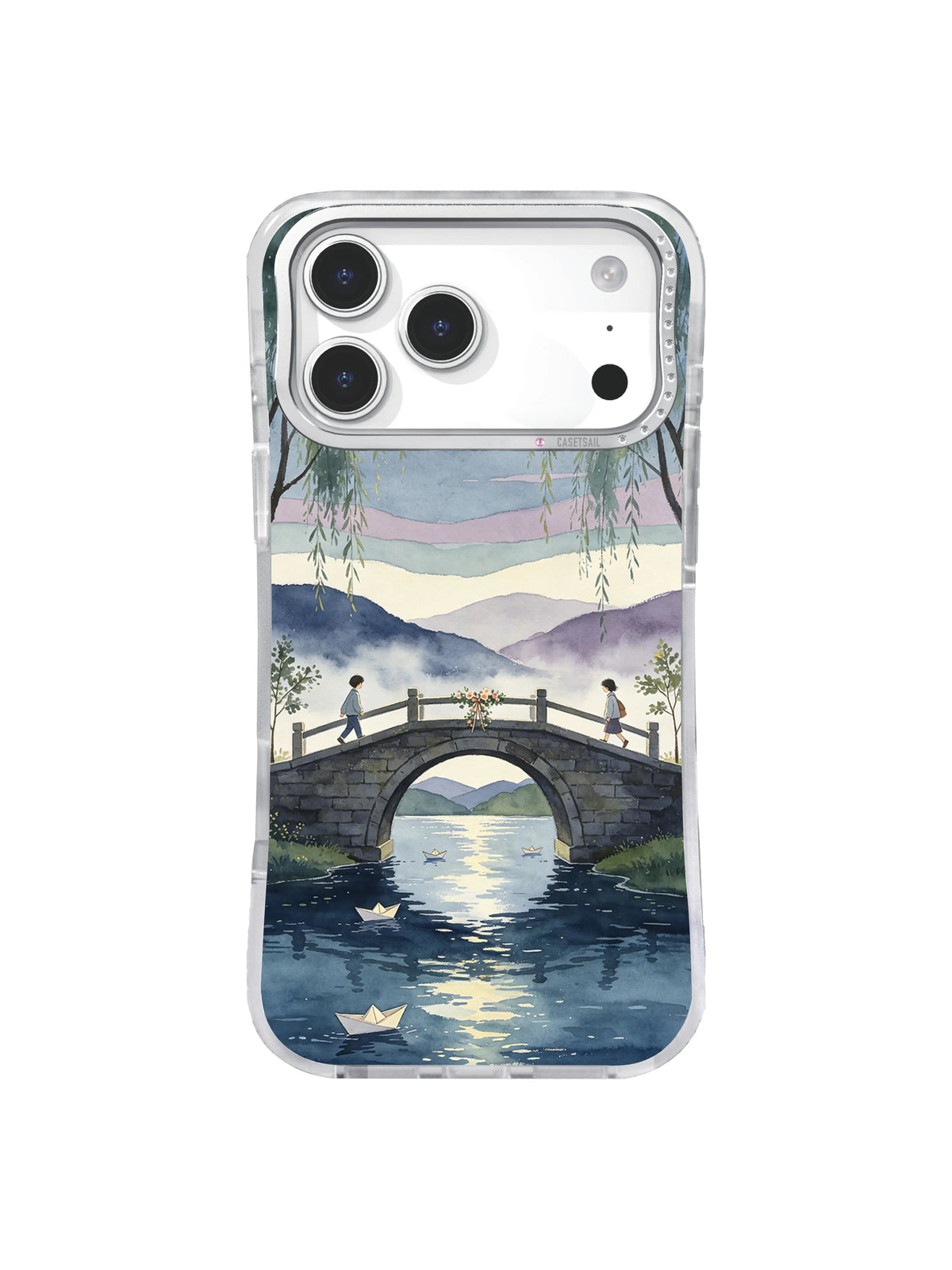 The Bridge Where Wishes Met two trees of hope iPhone case artwork