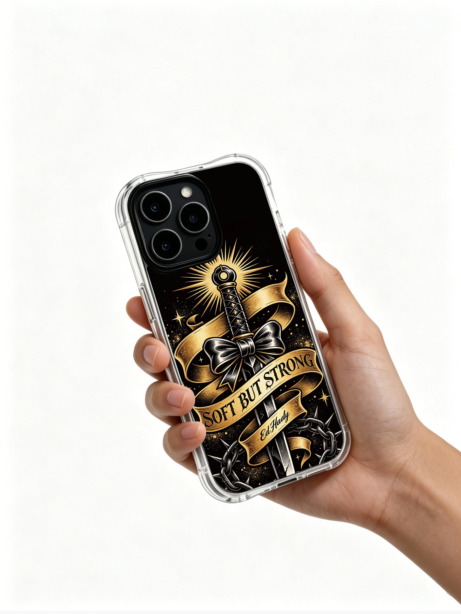 Fragmented black chain ring base pattern PhoneCasing, trendy iPhone 14 Plus Case with choice sovereignty vibe, drop proof sturdy mobile phone casing.
