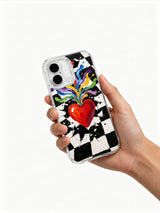 Broken Rules Bloom iPhone 16 Plus case held in hand