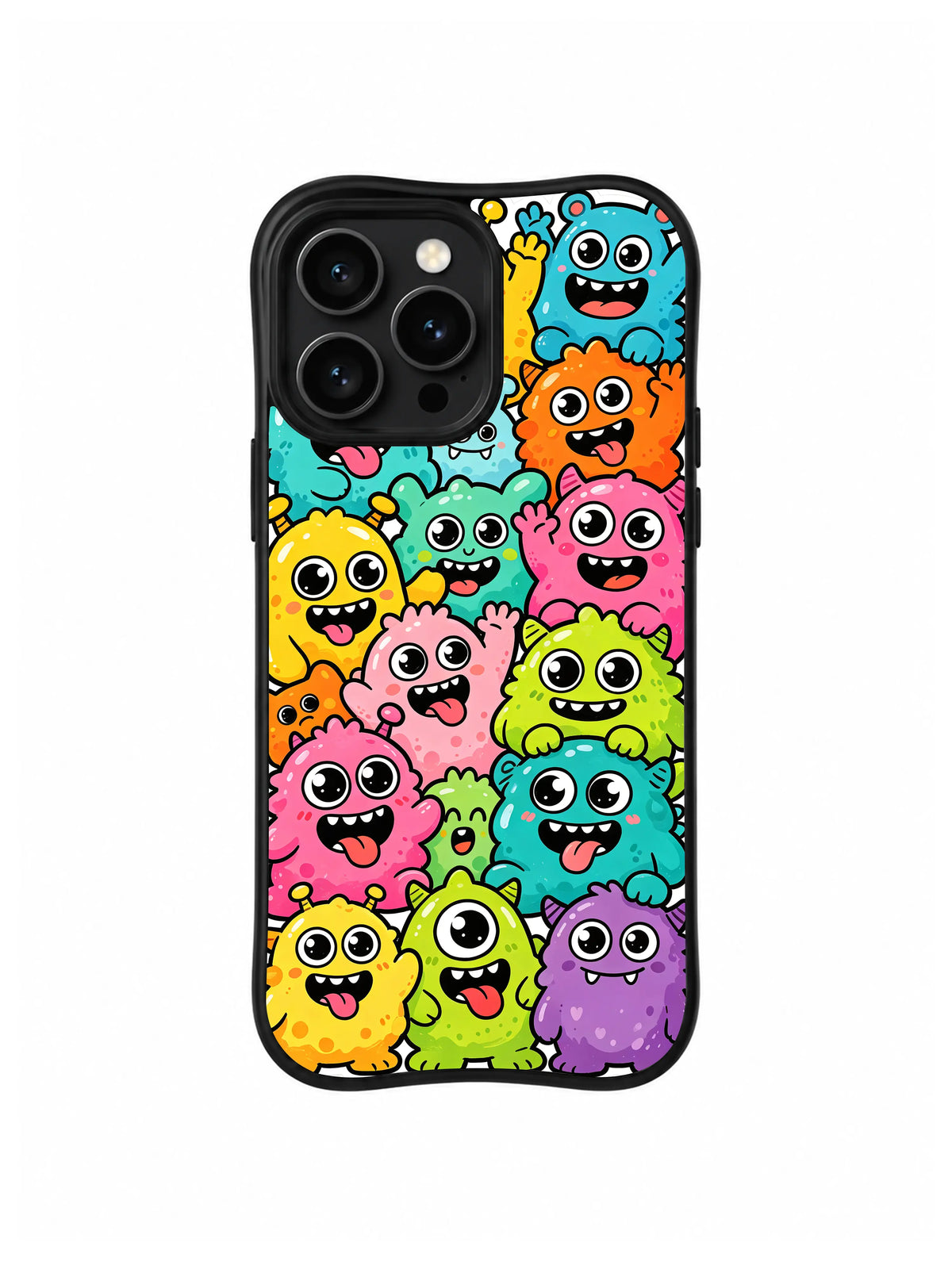 Bubble Trouble Orchestra iPhone 13 Pro case in Fuzzy Monster Harmony pattern