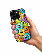 Bubble Trouble Orchestra iPhone 13 Pro case held in hand