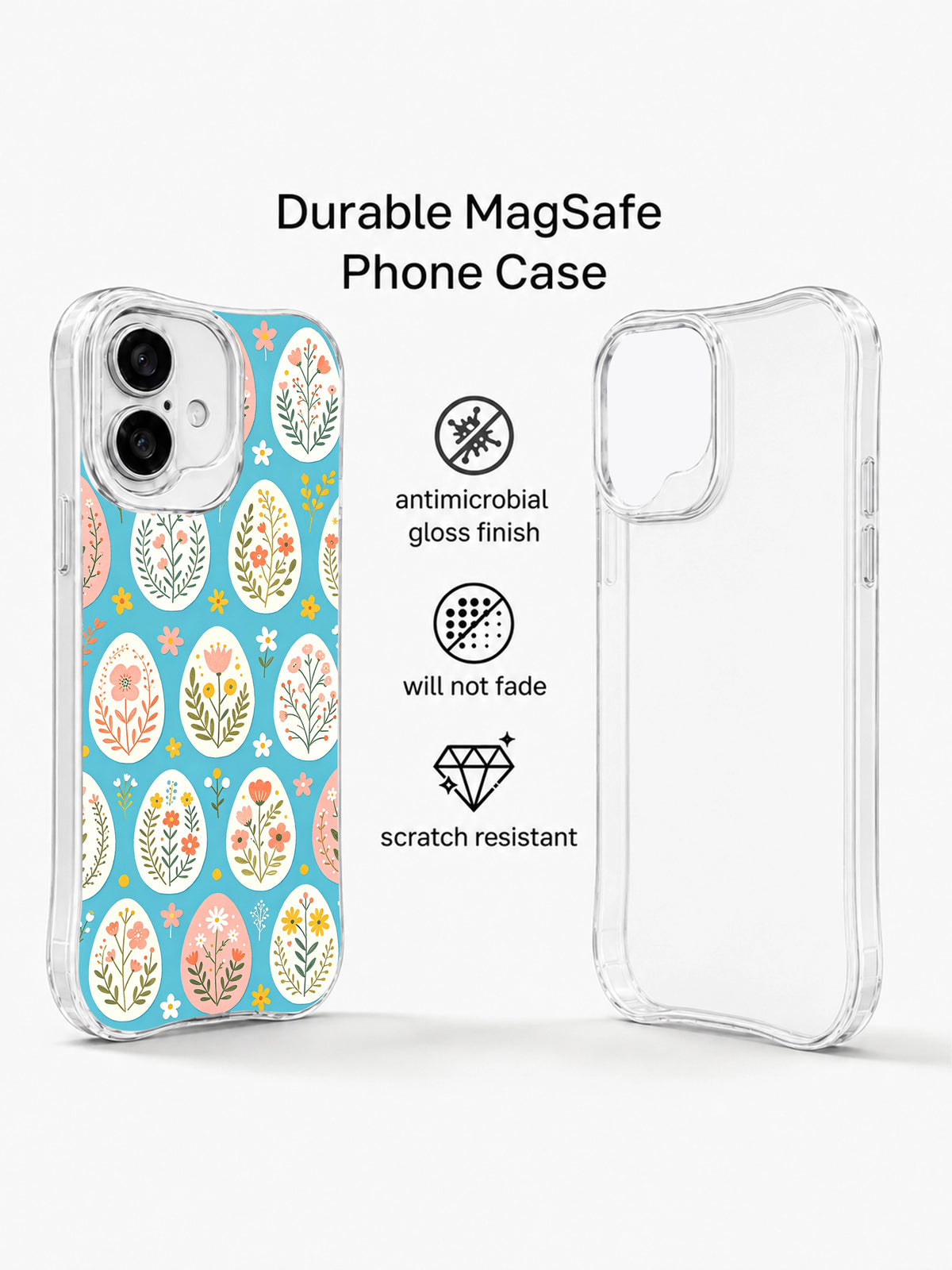Bunny Garden Without Bunny: Illustrated case beside a plain rear phone view.