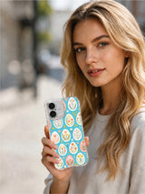 Bunny Garden Without Bunny: Person holding the illustrated case in an outdoor portrait.