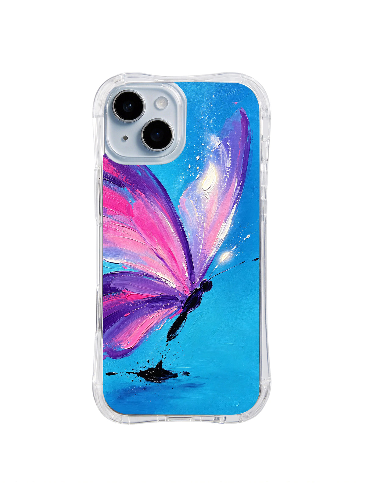 Magenta Wing Ascent iPhone 15 Plus case front product view