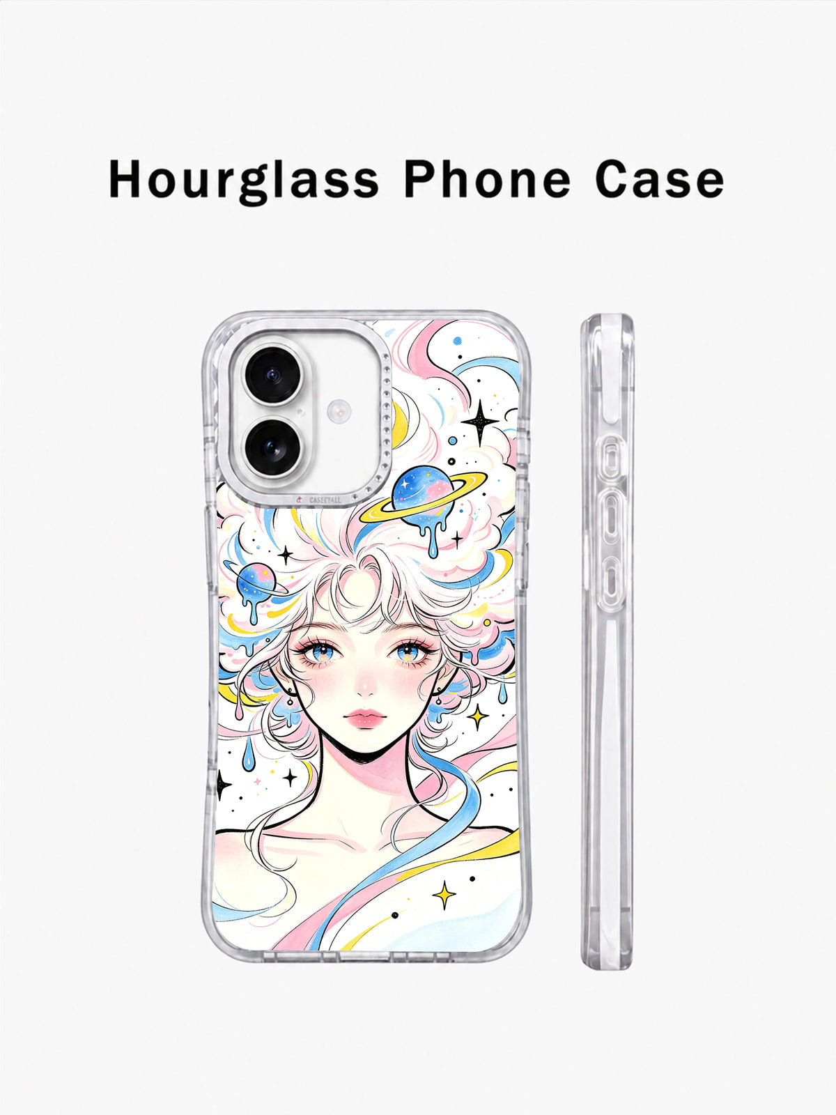 Buttercream Cosmos iPhone 17 case side profile