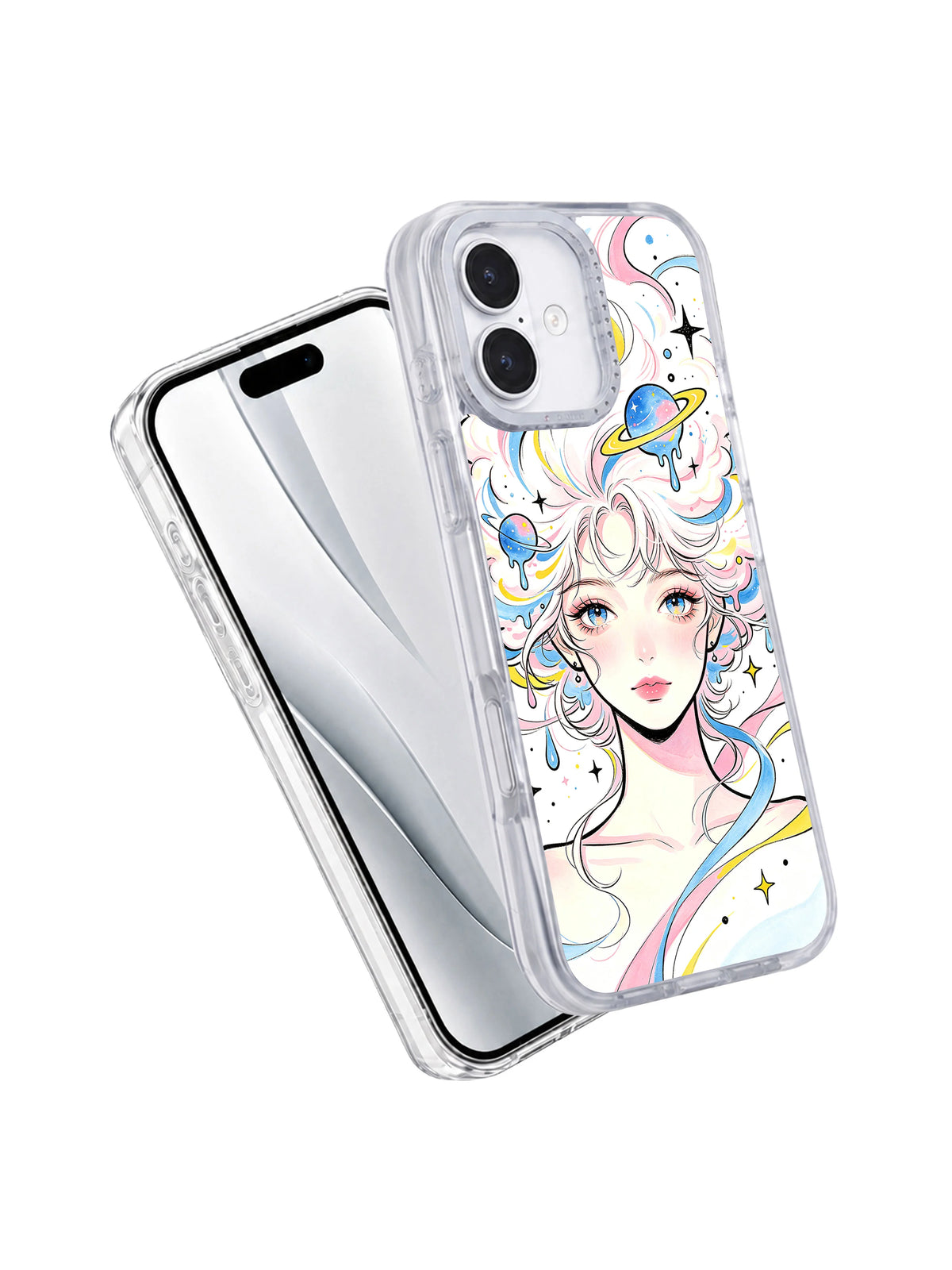 Buttercream Cosmos wearable art phone case lifestyle view