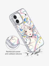 Buttercream Cosmos dreamy portrait iPhone case angle view