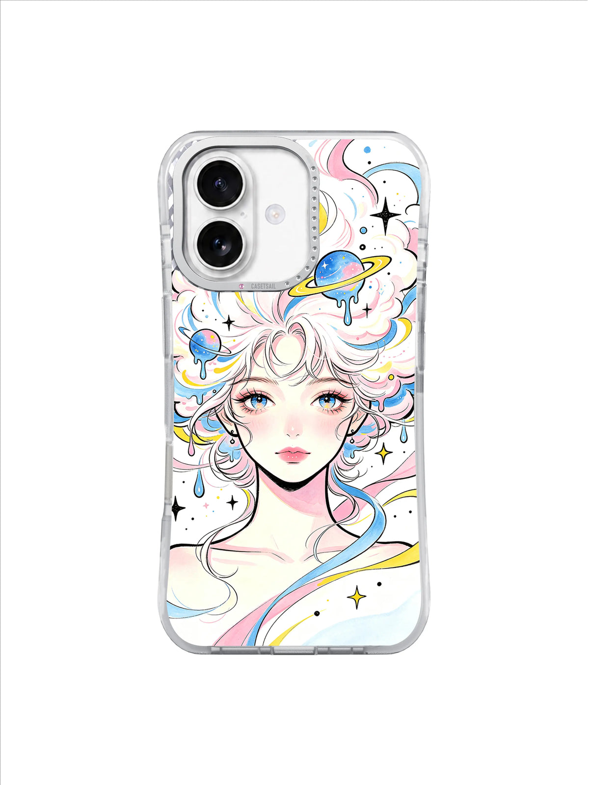 Cosmic Ribbon Muse iPhone 17 case pattern