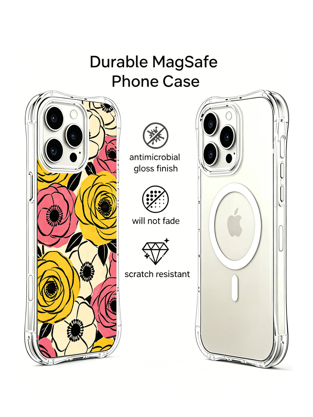 Doğrulanmamış koruma, uyum veya MagSafe ifadeleri içeren tedarik pazarlama görseli
