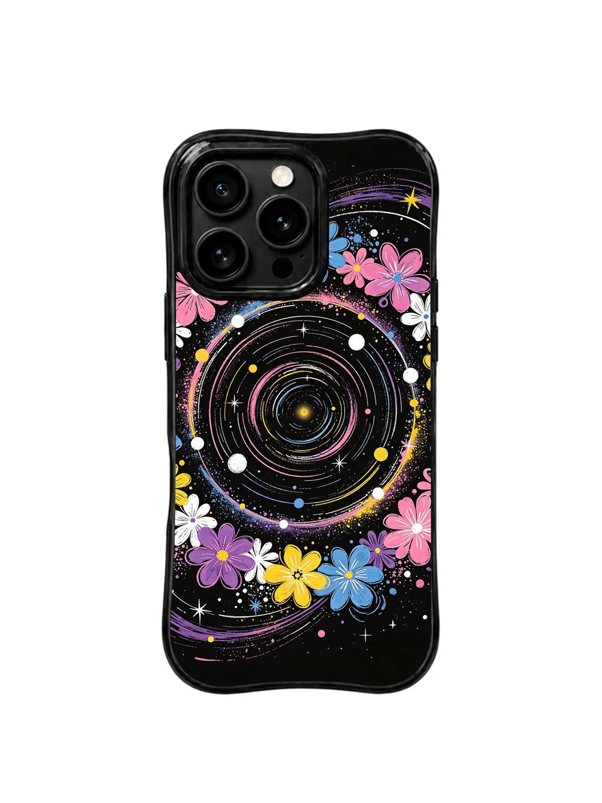 Buttercup Bloom Orbit pattern iPhone 15 Pro case