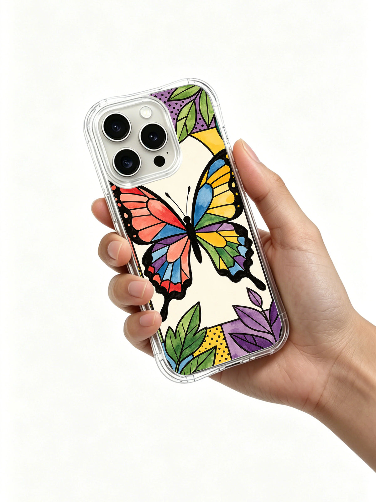 Product or handheld view of the Butterfly Color Symphony case