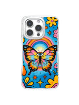 Rainbow Sky Butterfly on an iPhone case