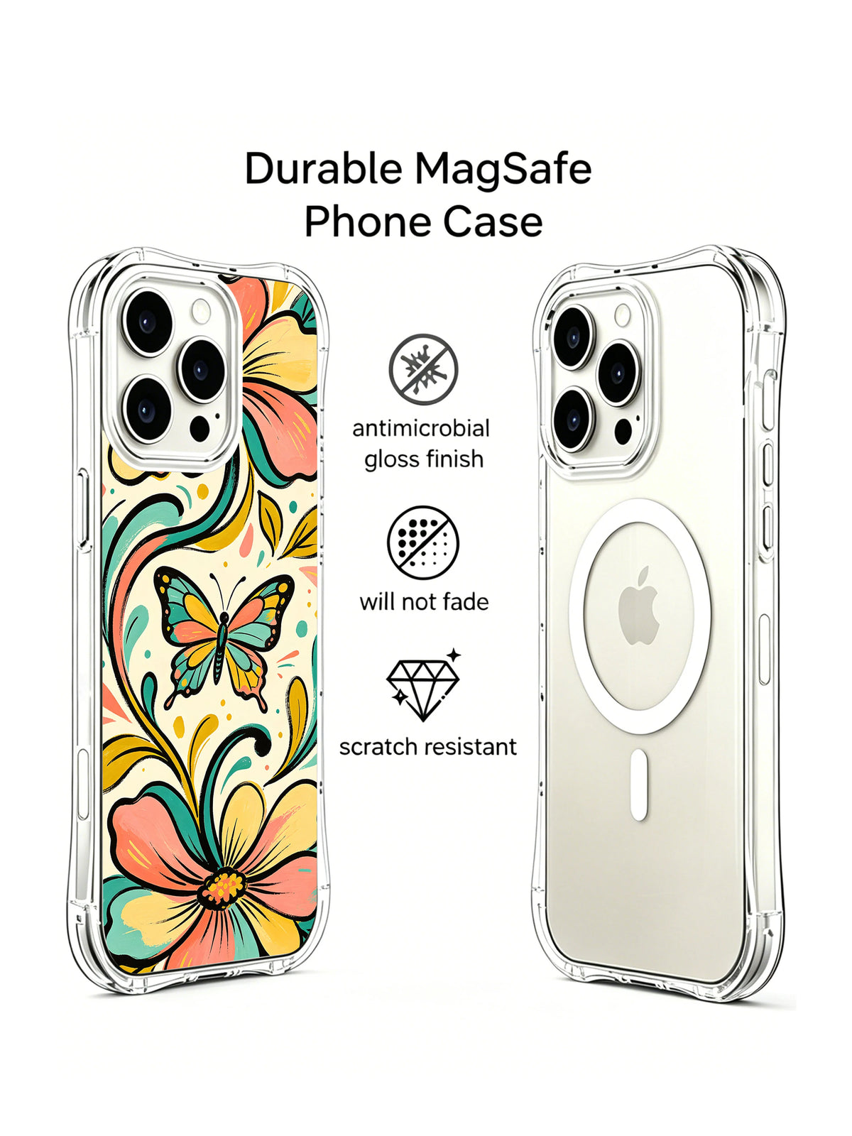 Supplied marketing graphic with unverified protection, fit or MagSafe statements