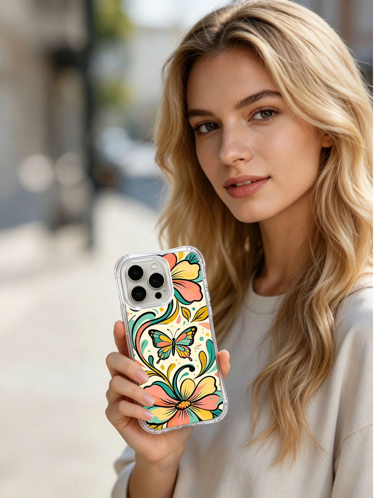 Product or handheld view of the Butterfly Garden Motion case