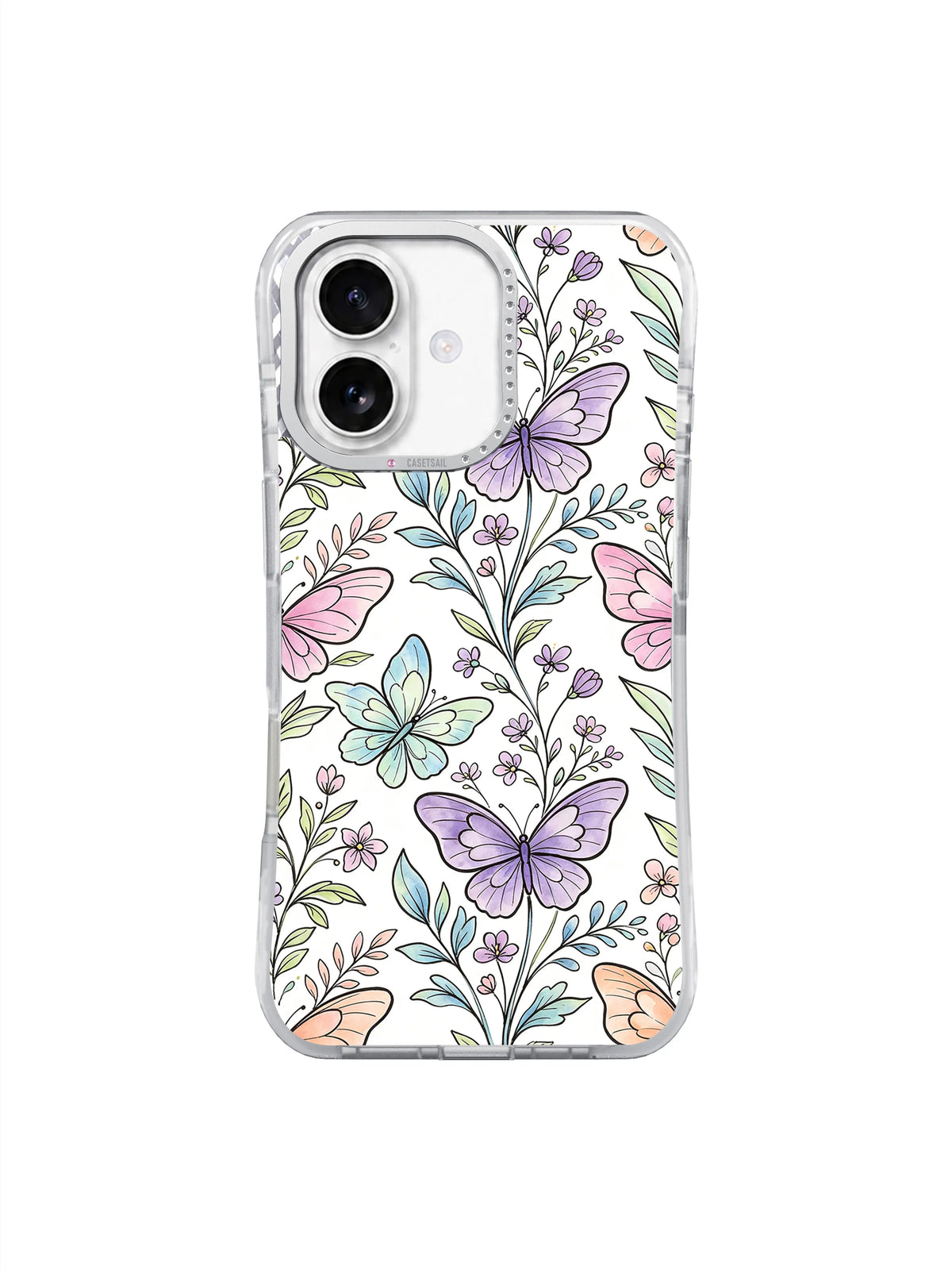 Butterfly Meadow Pattern iPhone 17 case