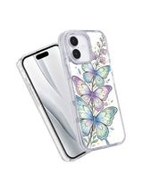 Watercolor butterfly iPhone 17 case front and back view