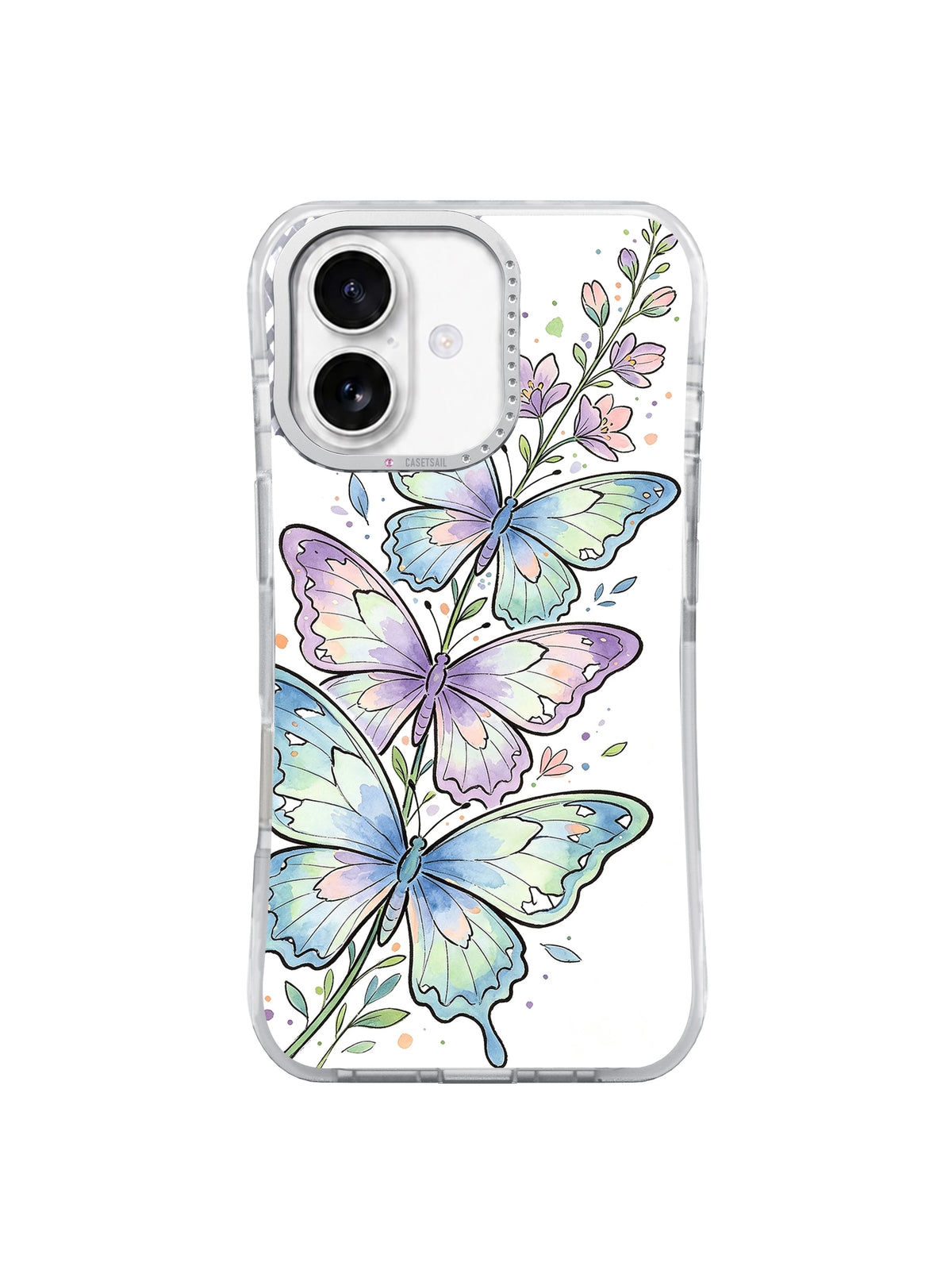 Butterfly Garden Reverie iPhone 17 case front view