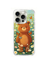 Monarch Butterfly Bear wildflower artwork for iPhone 14 Pro Max case