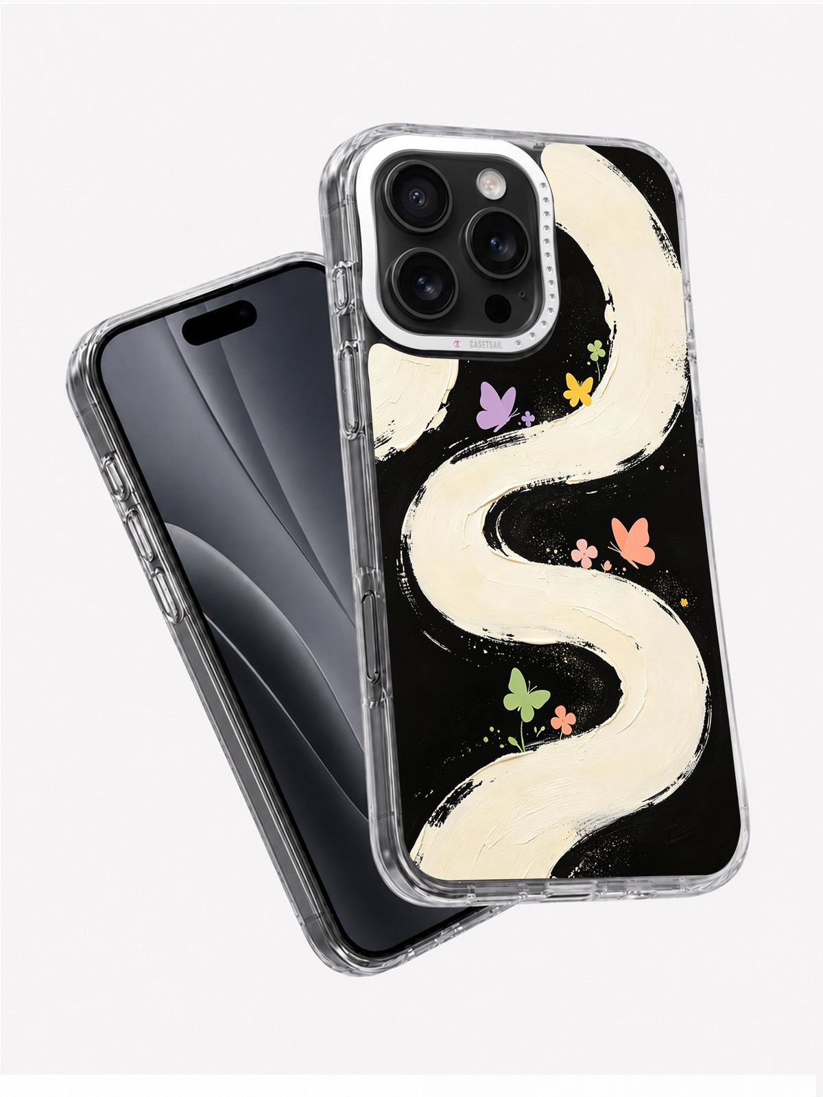 Butterfly garden art case side view
