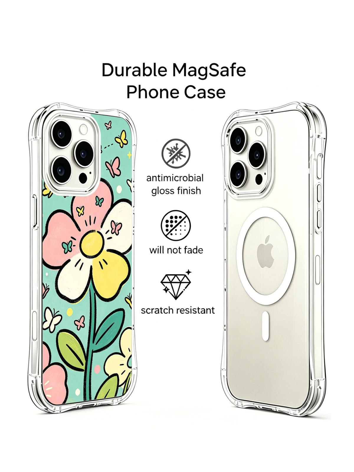 Supplied marketing graphic with unverified protection, fit or MagSafe statements