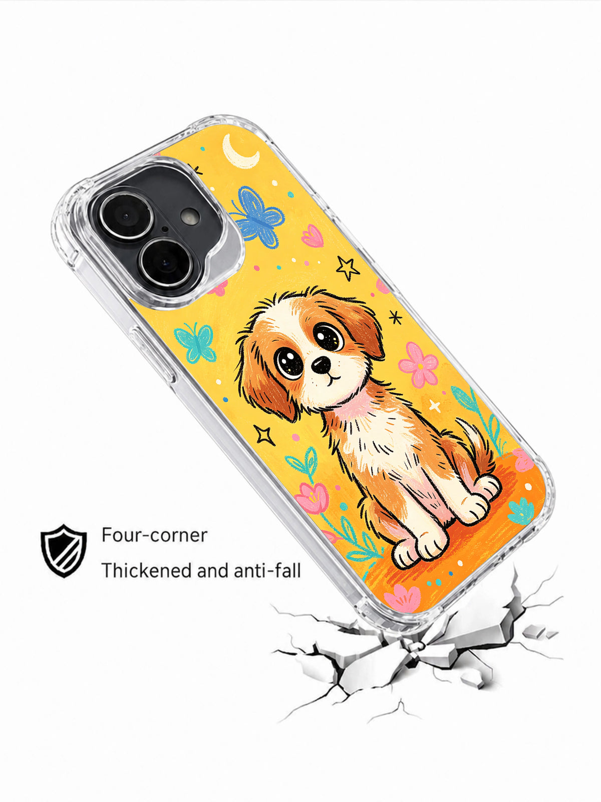 Butterfly Puppy transparent iPhone case art