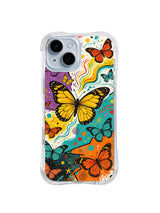 Butterfly Rhythm Rhapsody iPhone 15 Plus case with colorful butterfly art