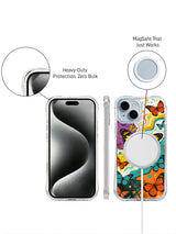 Butterfly Rhythm Rhapsody iPhone 15 Plus case MagSafe view