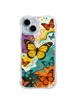 Sunlit Butterfly Flight pattern iPhone 15 Plus case