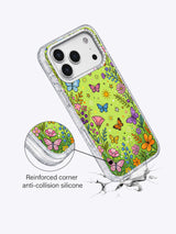 Butterfly Secret Meadow rhinestone camera frame detail