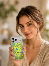 Butterfly Secret Meadow iPhone 17 Pro Max case held in hand