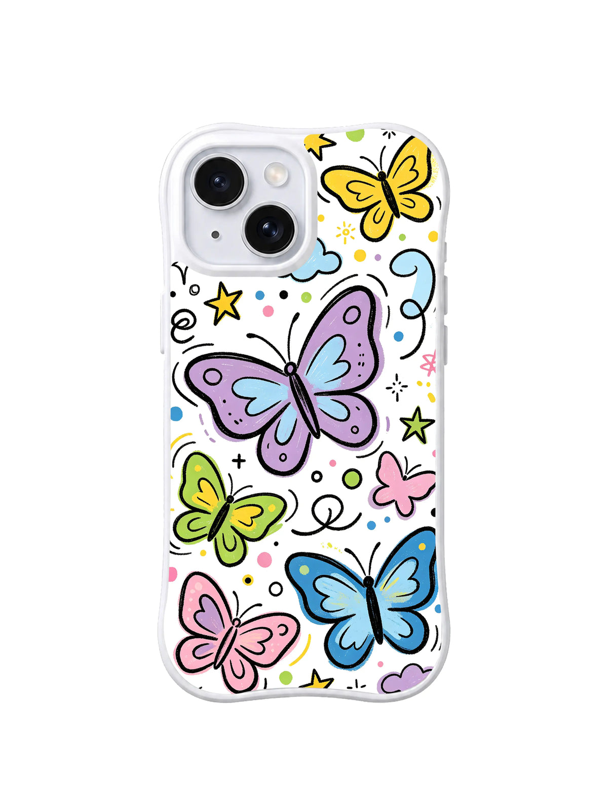 Butterfly Confetti pattern iPhone 14 case